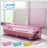 Acare 筷子盒 带盖沥水筷子架 家用塑料防尘筷子盒便携餐具收纳盒