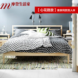 宜家塔瓦实木床简约风格双人床1.5/1.8米欧式现代卧室家具含床板