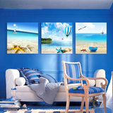 海滩装饰画客厅卧室餐厅挂画现代简约家居墙画无框画沙发背景壁画