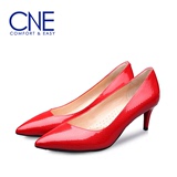 CNE 欧美时尚秋季浅口女鞋皮鞋中跟细跟单鞋6T57207