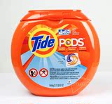 现货 美国Tide pods汰渍 3合1速溶果冻洗衣球/洗衣液 海雾 整桶