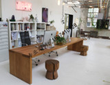 简约现代办公家具会议桌创意设计师实木书桌美式原木主管桌大班台