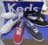 现货！韩国正品代购Keds 帆布鞋小白鞋系带休闲鞋布鞋女鞋WF34000