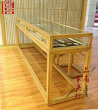 老榆木免漆珠宝展柜实木玻璃展柜展示柜新中式木质饰品柜柜台特价