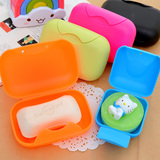 防水带锁扣肥皂盒旅行必备迷你便携香皂盒塑料创意带盖密封皂盒