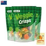 澳洲代购DJ&A Veggie Crisps香脆健康6种蔬菜干混合蔬菜脆片250g