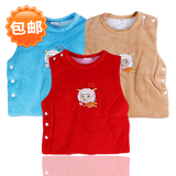 韩式卡通冬季宝宝水晶绒马夹婴儿儿童装纯棉加厚夹棉背心马甲批发