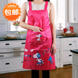 可爱韩版时尚PVC防水防油防污围裙 家务清洁围裙居家日用厨房围裙