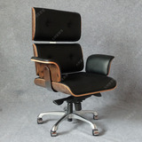 伊姆斯办公椅  现代简约老板椅 真皮靠背椅 经理大班椅 时尚书椅