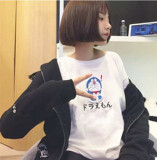 2016春夏装新款短袖T恤韩版女装学生上衣哆啦a梦原宿风衣服打底衫