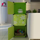简易衣柜儿童衣橱柜宝宝卡通树脂塑料组合折叠收纳柜抽屉式储物柜