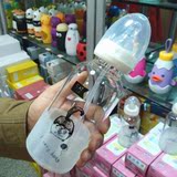 新款创意便携小猫咪吸管玻璃水杯子卡通学生奶嘴杯成人儿童奶瓶杯