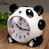 康巴丝静音卡通闹钟可爱卡通熊猫大音量卧室床头创意钟表时尚台钟