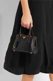 专柜代购Prada/普拉达16新款女包黑色纹理小牛皮斜跨单肩手提包