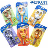 美国Westcott儿童剪刀 圆头不伤手安全剪刀 卡通动物学生手工剪刀