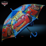 新款迪士尼汽车总动员闪电麦昆儿童长柄布料雨伞男卡通自动晴雨伞