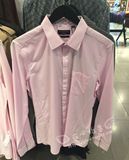 SELECTED/思莱德专柜代购粉色色织领口商务男士长袖衬衫415105019