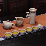 粗陶茶具套装功夫茶具台湾日式手工茶具陶瓷汝窑仿古陶盖碗包邮