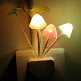 创意LED蘑菇灯 七彩变色梦幻蘑菇灯 充电 光控蘑菇小夜灯