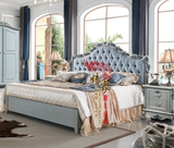 新古典雕花床实木软包床布艺床欧式1.8米双人床1.5米床公主床婚床