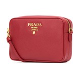 代购Prada/普拉达 2016秋冬新款十字纹牛皮小方包单肩斜背女包红