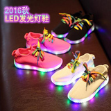 2016秋季儿童鞋LED灯鞋发光女童运动鞋椰子鞋跑步鞋男童休闲潮鞋