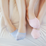 春夏季糖果色隐形船袜 全棉彩点纯色女士防滑浅口袜男士袜套情侣