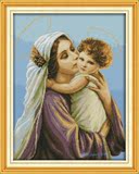 精准印花十字绣欧式耶稣基督天主教圣子圣母图客厅卧室挂画