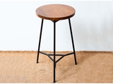 北欧宜家现代简约时尚铁艺实木酒吧椅小吧台凳圆凳方凳矮凳子