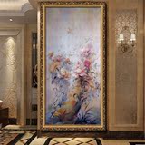 横幅花开富贵牡丹油画纯手绘欧式客厅卧室装饰画牡丹花卉原创风水