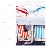 陈雅君 摄影道具拍照道具旅拍个性写真创意时尚DIY红白蓝白沙滩椅