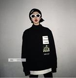 独家定制：韩国超酷字母印花男女情侣街头风嘻哈风纯棉长袖卫衣