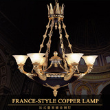 美格勒法式全铜吊灯奢华欧式美式复古大气宫廷别墅客厅灯吊灯全铜