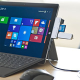 美行代购全贴合 Surface Pro 2 3 4 USB Hub 3.0 转接器