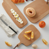 无漆天然榉木菜板 实木菜板砧板烘焙案板披萨板 厨房面包水果砧板