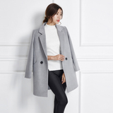 2016新款韩版羊绒呢子大衣女中长款修身显瘦时尚毛呢外套女装潮