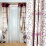欧式现代简约雪尼尔提花半遮光客厅卧室婚房定制成品窗帘