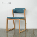 日式北欧创意简约现代文艺时尚软包实木白橡木餐椅休闲椅办公椅