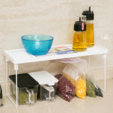 日本KM厨房卫浴厕所塑料落地置物架调味瓶收纳架简易桌面整理架子