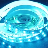 LED灯带5050不防水客厅高亮低压12V60每米灯珠冰蓝色软灯带
