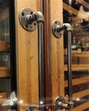 美式复古做旧铁艺个性创意简约老欧式木门厨柜门把手水管工业拉手