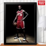 勒布朗·詹姆斯篮球NBA球星装饰画海报酒吧体育商店框画挂画壁画
