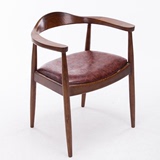 美式餐椅实木椅子loft风格椅子工业风咖啡厅餐椅北欧餐厅椅总统椅
