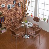 欧式餐桌椅组合彩色餐桌椅家庭餐台美式阳台小户型长方形圆形饭桌