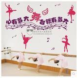 芭蕾舞蹈励志贴纸跳舞女孩舞蹈教室练舞室健身房装饰墙贴纸可移