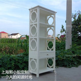 欧式实木家具定制 儿童房环保美式书架定做 美式白色书柜展示柜