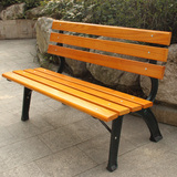 公园椅 广场休闲长椅 塑木坐凳 铸铁户外排椅 商场椅 防腐木长凳