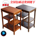 红木家具鸡翅花梨正方形实木小茶几简约中式茶柜沙发边几角几桌子