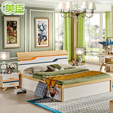 实木双人床 北欧宜家现代1.8米大床高箱床婚床简约日式床烤漆