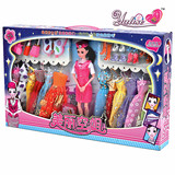 真眼芭比娃娃时尚空姐飞行公主大礼盒套装儿童女孩过家家衣橱玩具